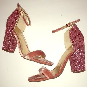 BRAND NEW Guess BamBam Glittery Pink Heels